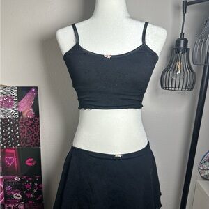 Fashion Nova Black Lace Top and Skirt set